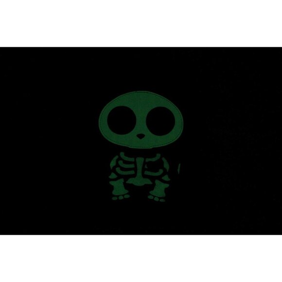 Black Glow in the Dark Skeleton Cat Crossbody Purse Small  Black Glow in-the-Dark Skeleton Cat Vinyl Crossbody Purse Small
